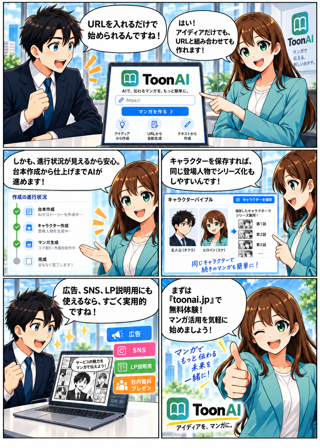 ToonAIで作成した漫画サンプル2